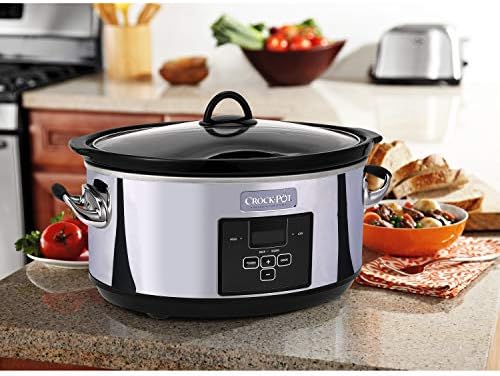 Crock-Pot 7 Quart Programmable Slow Cooker – Polished Platinum v5023