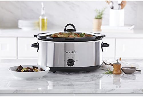 Crock-Pot 7 Quart Oval Manual Slow Cooker – Stainless Steel v5029
