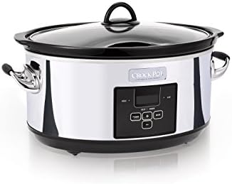 Crock-Pot 7 Quart Programmable Slow Cooker – Polished Platinum v5023 v5x1