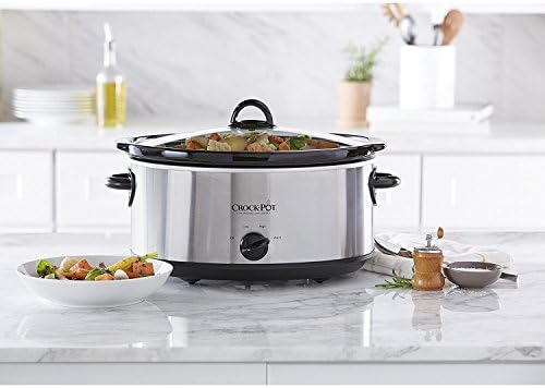 Crock-Pot 7 Quart Oval Manual Slow Cooker – Stainless Steel v5029
