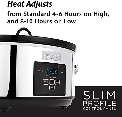 Crock-Pot 7 Quart Programmable Slow Cooker – Polished Platinum v5023