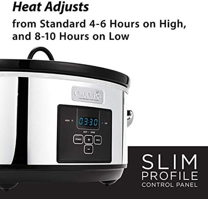 Crock-Pot 7 Quart Programmable Slow Cooker – Polished Platinum v5023