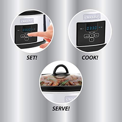 Crock-Pot 7 Quart Programmable Slow Cooker – Polished Platinum v5023