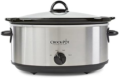 Crock-Pot 7 Quart Oval Manual Slow Cooker – Stainless Steel v5029