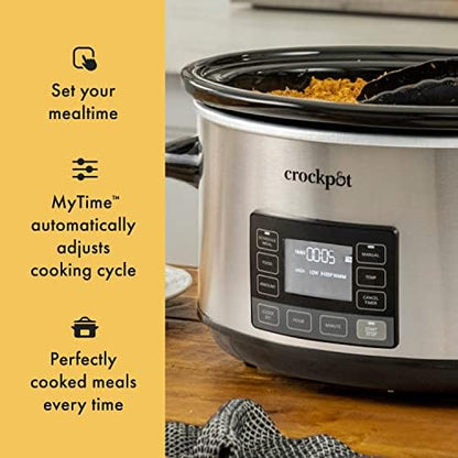 Crock-Pot 7 Quart Portable Programmable Slow Cooker with Timer v5027