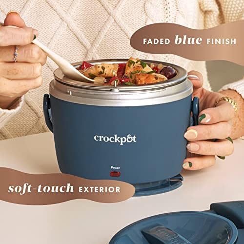 Crock-Pot Electric Lunch Box Food Warmer 20oz – Faded Blue v5022 v5x2