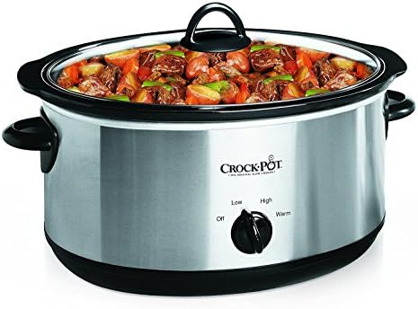 Crock-Pot 7 Quart Oval Manual Slow Cooker – Stainless Steel v5029