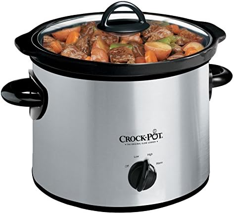 Crock-Pot 3 Quart Manual Slow Cooker – Silver v5024