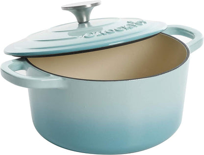 Crock-Pot 3 Quart Enameled Cast Iron Dutch Oven – Aqua v5002