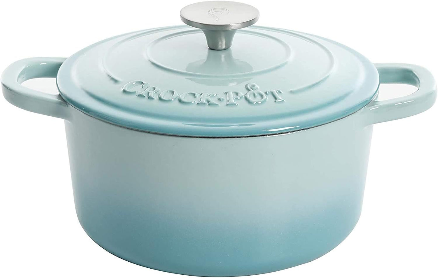 Crock-Pot 3 Quart Enameled Cast Iron Dutch Oven – Aqua v5002