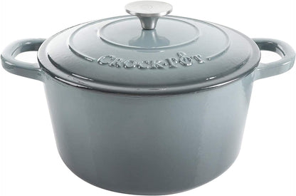 Crock-Pot 3 Quart Enameled Cast Iron Dutch Oven – Aqua v5002